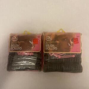 NEW SEALED - Vintage 1973 Goody Aluminum Spiral Ball Tip Brush Roller Lot Of 2